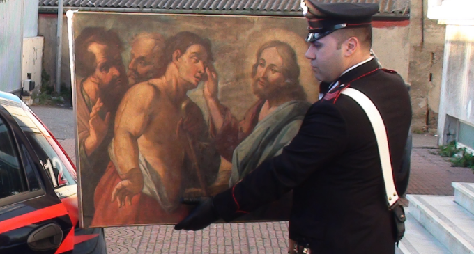 MESSINA – Opere d’arte rinvenute in un appartamento.  64enne deferito all’Autorità Giudiziaria di Reggio Calabria