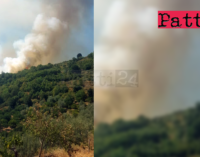 LIBRIZZI – Incendio in località Pietrasanta. Per domare le alte fiamme si rende necessario l’intervento aereo