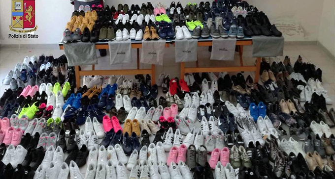 MILAZZO – Sequestrate 500 paia di scarpe riportanti noti marchi contraffatti. Denunciate tre persone, sanzioni amministrative per oltre 5.000,00 €