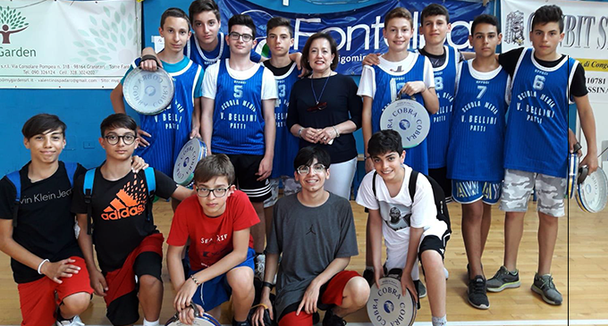 PATTI – Campionati Studenteschi. 2° posto maschile nella pallatamburello per la ”Bellini”