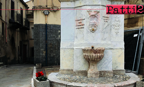 SAN PIERO PATTI – Restaurata la Fontana del Tocco