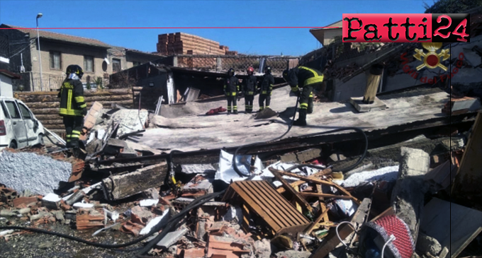 FONDACHELLO VALDINA – Esplosione distrugge una bottega. Cause in fase di accertamento.