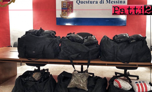 MESSINA – Sequestrati circa 106 chili di marijuana. Arrestati trafficanti di droga messinesi in flagranza di reato.