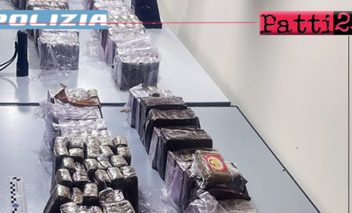 MESSINA – Servizi antidroga. Circa 37 Kg di hashish, 2 pistole clandestine e munizionamento nascosti nella carrozzeria di un’auto di lusso, arrestato 50enne palermitano.