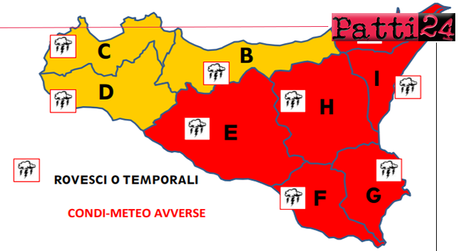 MESSINA E PROVINCIA – Avviso di condizioni meteorologiche con stato di ”allerta rossa”, diramato dal dipartimento di Protezione Civile per la giornata di venerdì 17 gennaio 2025.